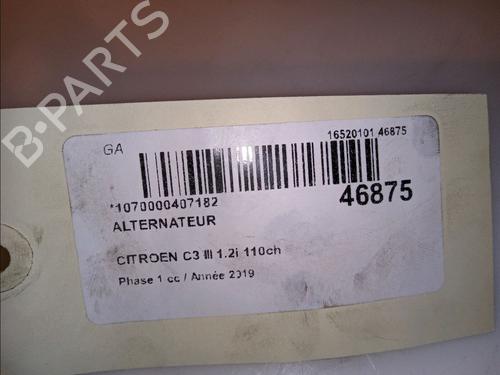 Generator CITROËN C3 III (SX) 1.2 THP 110 (SXHNPS, SXHNZT, SXHNZ6) (110 hp) 12234657