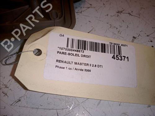 Used Right sun visor RENAULT MASTER II Van (FD) 2.8 dTI (FD0C, FD0F, FD2B, FD2F, FD3C, FD3F) (114 hp) 14951923