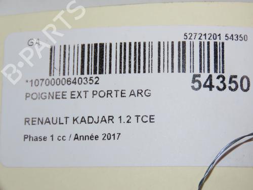 Used Rear left exterior door handle RENAULT KADJAR (HA_, HL_) 1.2 TCe 130 (HLMR) (130 hp) 28364033