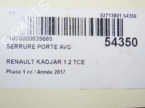 Front left lock RENAULT KADJAR (HA_, HL_) 1.2 TCe 130 (HLMR) | BP28968864C98 