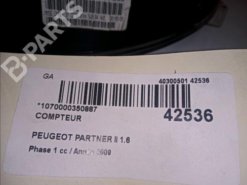 Instrument cluster PEUGEOT PARTNER Tepee 1.6 HDi 16V | BP10145125C47 
