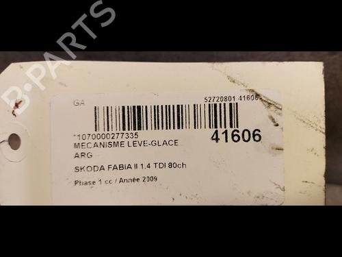 Used Rear left window mechanism SKODA FABIA II (542) 1.4 TDI (80 hp) 9613711
