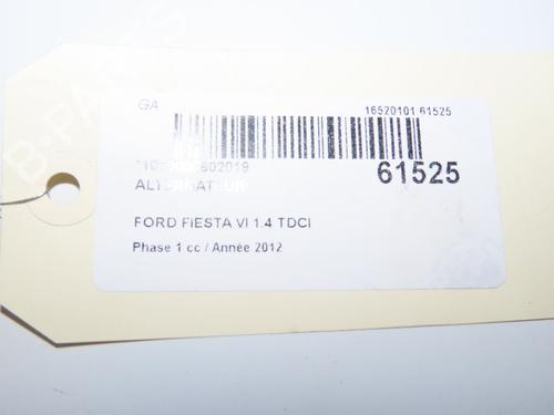 Used Alternator Alternator FORD FIESTA VI (CB1, CCN) 1.4 TDCi (70 hp) 39937930 39937930