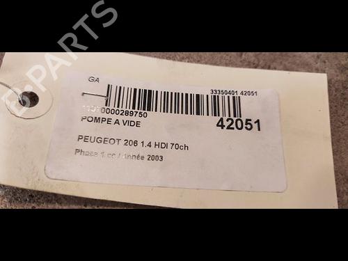 Used Vacuum pump Vacuum pump PEUGEOT 206 Hatchback (2A/C) 1.4 HDi eco 70 (68 hp) 9615542 9615542