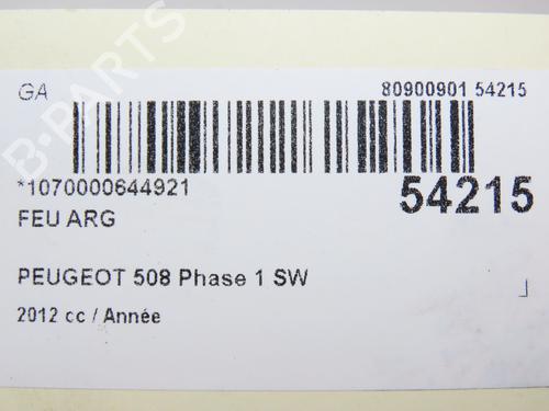 Used Left taillight PEUGEOT 508 SW I (8E_) 2.0 HDi (163 hp) 28832826