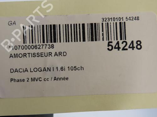 Used Right rear shock absorber DACIA LOGAN MCV (KS_) 1.6 16V Hi-Flex (105 hp) 28829884