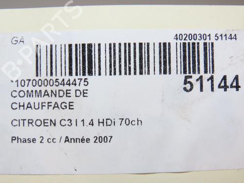 AC Styreenhet / Manøvreringsenhet CITROËN C3 I (FC_, FN_) 1.4 HDi | BP22751191I5 