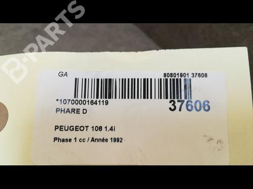 Right headlight PEUGEOT 106 I (1A, 1C) 1.4 | BP9601513C29 