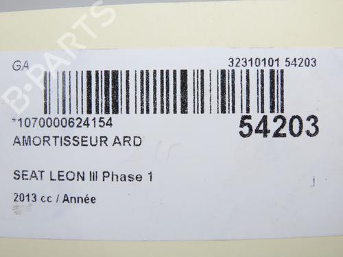 Højre bagtil støddæmper SEAT LEON (5F1) 1.2 TSI (105 hp) 29601099