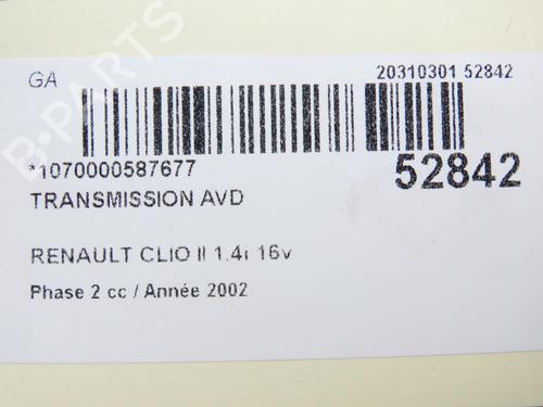 Right front driveshaft RENAULT CLIO II (BB_, CB_) 1.4 16V (B/CB0P, BB13) | BP28967354M39