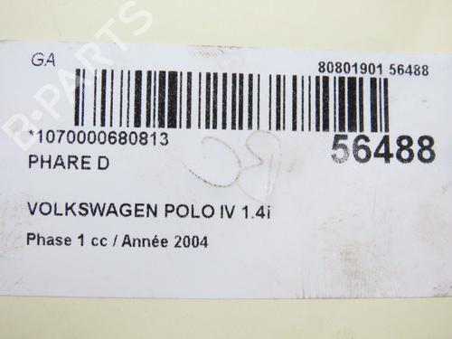 Right headlight VW POLO IV (9N_, 9A_) 1.4 16V | BP32716251C29  - Image 6