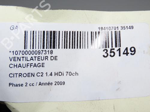 Used Heater blower motor Heater blower motor CITROËN C2 (JM_) 1.4 HDi (68 hp) 33836402 33836402