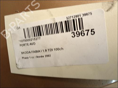 Right front door SKODA FABIA I (6Y2) 1.9 TDI | BP23175974C3 