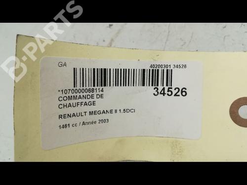 Climate control RENAULT MEGANE II (BM0/1_, CM0/1_) 1.5 dCi (BM0F, BM0T, BM2B, CM0F, CM0T) | BP9595631I5 