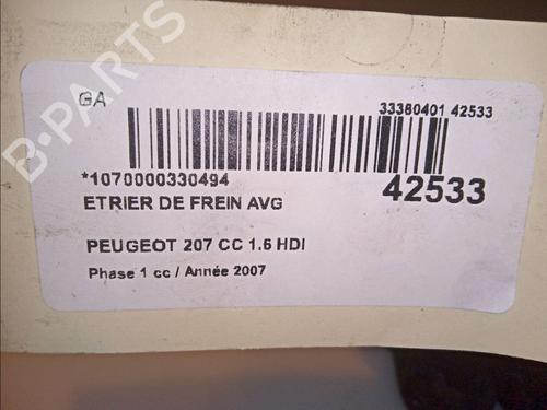 Used Left front brake caliper PEUGEOT 207 CC (WD_) 1.6 HDi (109 hp) 14878404