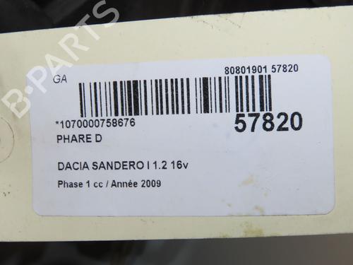 Right headlight DACIA SANDERO 1.2 16V | BP36427341C29 - Image 3