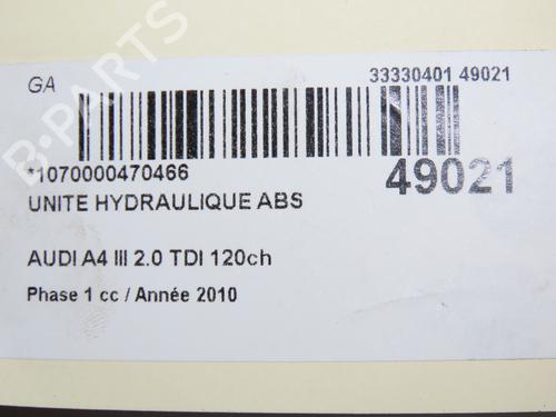 ABS pump AUDI A4 B8 (8K2) 2.0 TDI | BP30502409M43