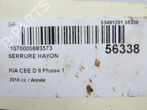 Tailgate lock KIA CEE'D (JD) 1.0 T-GDI | BP32457555C101