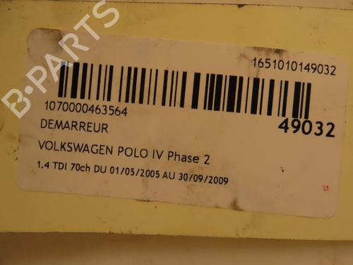 Starter VW POLO (9N_, 9A_) 1.4 TDI | BP16572742M8 