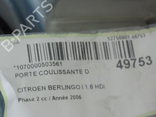 Used Right slide door CITROËN BERLINGO / BERLINGO FIRST MPV (MF_, GJK_, GFK_) 1.6 HDI 90 (MF9HX) (90 hp) 22692721