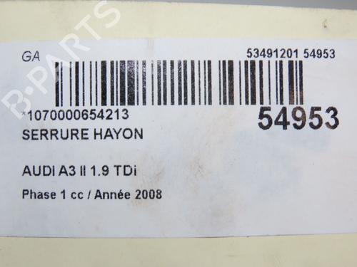 Bakluke lås AUDI A3 (8P1) 1.9 TDI (105 hp) 30164355