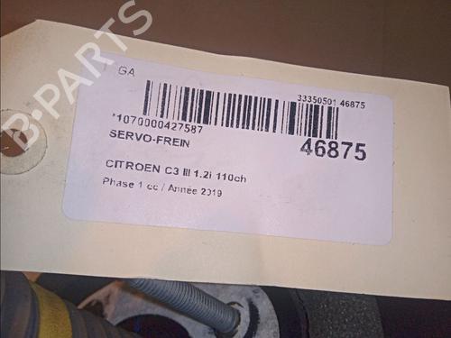 Used Servo brake CITROËN C3 III (SX) 1.2 THP 110 (SXHNPS, SXHNZT, SXHNZ6) (110 hp) 12128784