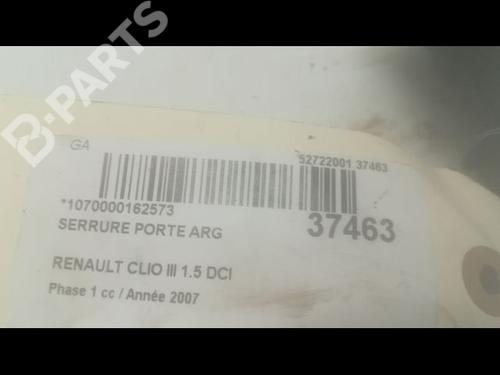 Rear left lock RENAULT CLIO III (BR0/1, CR0/1) 1.5 dCi (BR17, CR17) | BP9603670C100 