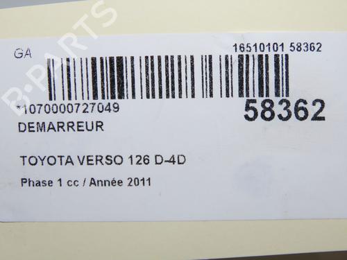 Starter TOYOTA VERSO (_R2_) 2.0 D-4D (AUR20_, AUR20R) | BP33770346M8 - Image 6