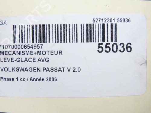 Front left window mechanism VW PASSAT B6 (3C2) 2.0 TDI 16V | BP32511471C22 