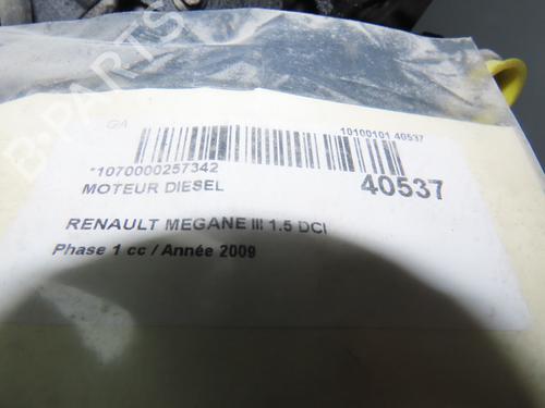 Engine RENAULT MEGANE III Coupe (DZ0/1_) 1.5 dCi (DZ0A) | BP9612033M1