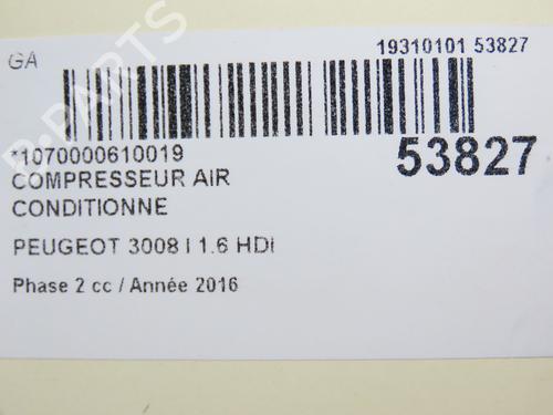AC-Kompressor PEUGEOT 3008 I MPV (0U_) 1.6 BlueHDi 120 (120 hp) 28801475