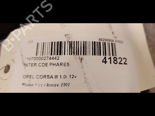 Used Headlight switch Headlight switch OPEL CORSA C (X01) 1.0 (F08, F68) (58 hp) 9613414 9613414