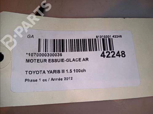 Rear wiper motor TOYOTA YARIS (_P13_) 1.5 Hybrid (NHP130_, NHP130) | BP11104539M102 