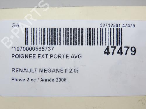 Front left exterior door handle RENAULT MEGANE II (BM0/1_, CM0/1_) 2.0 Renault Sport | BP28831221C128 