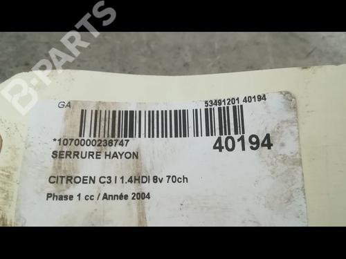 Tailgate lock CITROËN C3 I (FC_, FN_) 1.4 HDi | BP9608302C101 