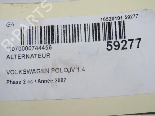 Generator Generator VW POLO IV (9N_, 9A_) 1.4 16V (75 hp) 37411013 37411013