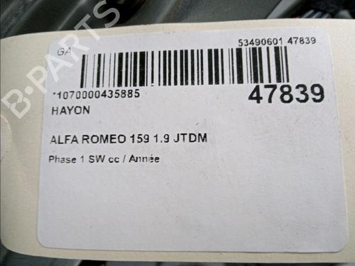 Used Tailgate ALFA ROMEO 159 Sportwagon (939_) 1.9 JTDM 16V (939BXC1B, 939BXC12) (150 hp) 15058502