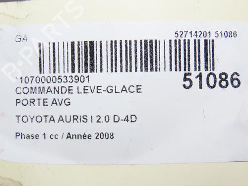 Left front window switch TOYOTA AURIS (_E15_) 2.0 D-4D (ADE150_, ADE150R) | BP28802048I27
