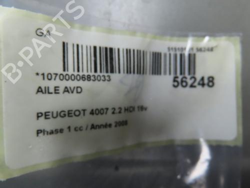 Forskærm Højre PEUGEOT 4007 (VU_, VV_) 2.2 HDi (156 hp) 30522333