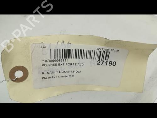 Used Front right exterior door handle RENAULT CLIO III (BR0/1, CR0/1) 1.5 dCi (C/BR0G, C/BR1G) (68 hp) 23175816