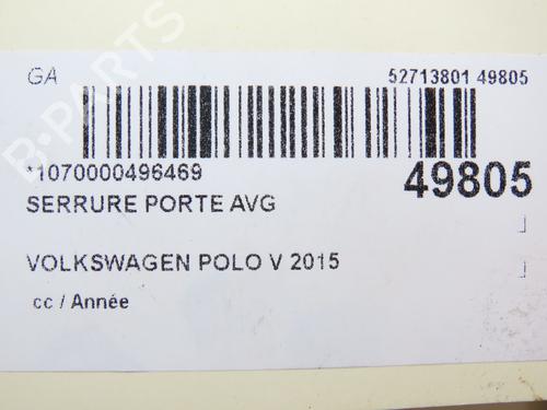 Used Front left lock VW POLO V (6R1, 6C1) 1.0 (75 hp) 28831635