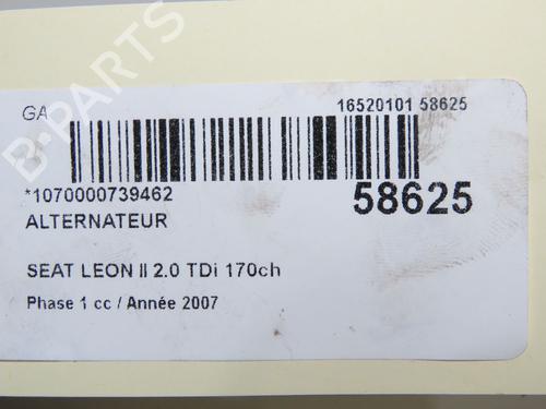 Alternator SEAT LEON (1P1) 2.0 TDI | BP36395713M7 - Image 9