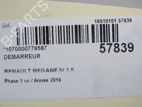 Startmotor Startmotor RENAULT MEGANE IV Hatchback (B9A/M/N_) 1.5 dCi 110 (B9A3) (110 hp) 36939800 36939800