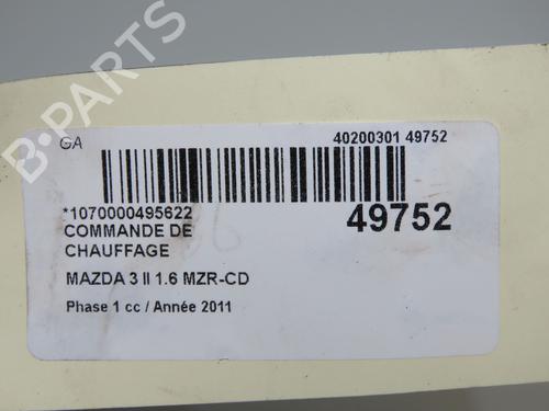 Climate control MAZDA 3 (BL) 1.6 MZ-CD (BL14) | BP33417747I5  - Image 7