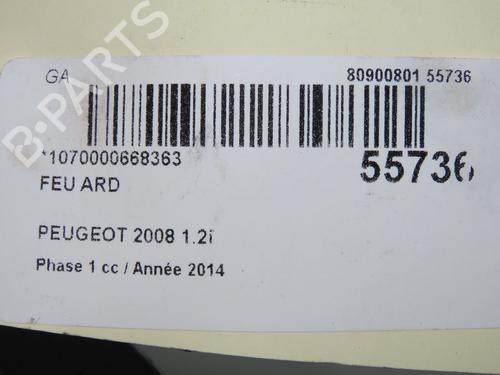 Højre baglygte PEUGEOT 2008 I (CU_) 1.6 VTi (120 hp) 31179760