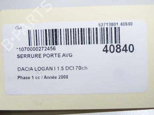 Used Front left lock Front left lock DACIA LOGAN MCV (KS_) 1.5 dCi (KS0K) (68 hp) 9612769 9612769