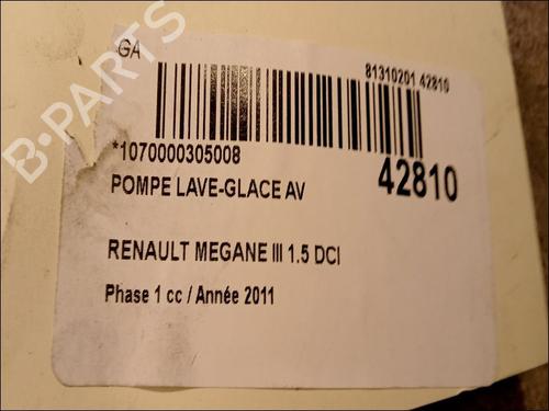 Washer pump RENAULT MEGANE III Hatchback (BZ0/1_, B3_) 1.5 dCi (BZ09, BZ0D, BZ1W, BZ29, BZ14) | BP14881601E24 