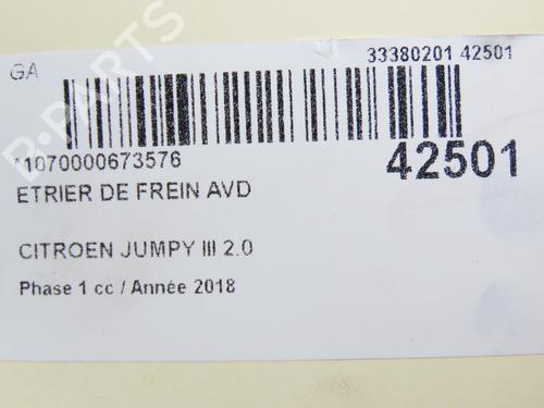 Right front brake caliper CITROËN JUMPY III Van (V_) 2.0 BlueHDi 120 | BP31120387M104 