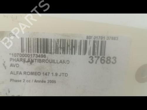 Used Right front fog light ALFA ROMEO 147 (937_) 1.9 JTD (937.AXD1A, 937.BXD1A, 937.AXV1A, 937.BXB1A,... (115 hp) 9602130