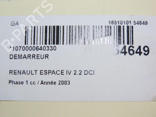 Starter RENAULT ESPACE IV (JK0/1_) 2.2 dCi (JK0H) | BP30714683M8